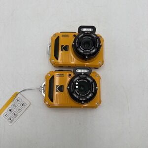 Lot of (2) Kodak PixPro WPZ2 Yellow Waterproof Camera PARTS / REPAIR READ